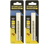STANLEY STA51048-QZ FatMax Foret à métal HSS-CNC High-Tech Bullet (y compris pour bois, PVC, 4,5 mm de diamètre, 80 mm de longueur totale, 1 pièce), noir/jaune (Lot de 2)