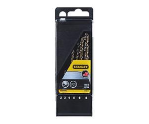 STANLEY STA56002 Foret HSS-E, Noir, Set de 6 Pièces