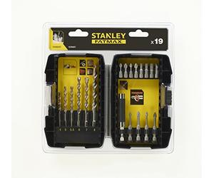 STANLEY STA88201 Kit de forets et embouts de vissage - 19 pièces - Coffret