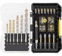 Stanley Coffret FatMax STA88552-XJ 19 pièces – forets béton et embouts de vissage Impact