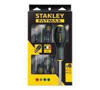 STANLEY Fmht0-62626 Coffret De 6 Tournevis Électricien/Philips Gamme FATMAX - Fabriqués En France - Lame En Acier - Sablage De L'Empreinte - Poignée Soft Grip - Quasi Incassable - Anticorrosion