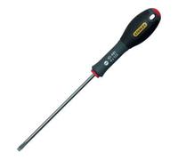 STANLEY 0-65-481 Tournevis Plat 4 X 125 Mm - Gamme FATMAX - Fabriqués En France - Lame En Acier - Sablage De L'Empreinte - Poignée Soft Grip - Liaison Quasi Incassable - Finition Anticorrosion