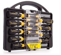 Stanley Stht0-62141 Set de Tournevis 34 Pièces - 13 Tournevis et 20 Embouts - Tournevis Phillips et Torx + Tournevis de Précision - Valise en matière Synthétique - Lames en Acier Inoxydable -