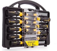Stanley Stht0-62141 Set de Tournevis 34 Pièces - 13 Tournevis et 20 Embouts - Tournevis Phillips et Torx + Tournevis de Précision - Valise en matière Synthétique - Lames en Acier Inoxydable -