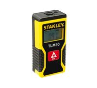 STANLEY STHT9-77425 TLm30 Portée de 9m - Précision +/-6mm - Faisceau Très Visible - Classe 2 - Une Seule Touche - Très Précis - Ecran Rétroéclairé -Ergonomique et Caoutchouté - Batterie Li-on