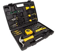 STANLEY STmT0-94248 Composition d'Outils - Cutter - mesure - marteau - Tournevis - Pince - Clés mâles - Porte-Embouts - Cliquet - Finition Chromée Anti-Corrosion - mallette avec 65 pièces
