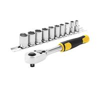 Stanley Jeu de douilles et cliquet STMT82666-0 1/4" 72 dents 11 pièces