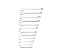 STANLEY STMT82843-0 Clés Mixtes -Forgées En Acier Chromé - Œil Plat - Manche Ergonomique Pour Un Serrage Plus Puissant - Avec Support De Rangement Permanent - 12 Pièces