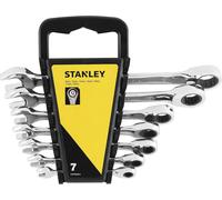 Stanley Clés mixtes à cliquet STMT82846-0 – Acier chromé, 72 dents, 5° – Jeu 7 pièces