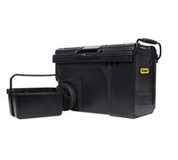 Stanley Stst1-70715 Coffre De Chantier Profilé 60 L - Structure En Polypropylène - Panier Porte Outils Profond - Organiseur Amovible - Grandes Roues - Fermeture Autobloquante - Poignée Télescopique, Multicolore