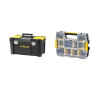 Stanley Stst1-75521 Boite À Outils avec 2 Organiseurs Sur Le Couvercle - Plateau Porte-Outils & STST1-70720 - Organiseur SortMaster, noir, transparent