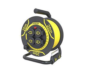Stanley SXECDL27ARE Enrouleur de câble électrique, Noir