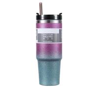 Stanley Tasses - Tasse isotherme double couche en acier inoxydable avec couvercle - Tasse de voyage de couleur dégradée pour la maison, le bureau ou la voiture (bleu violet)