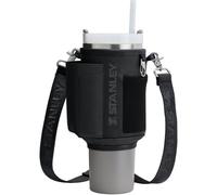 Stanley 1913 All-Day Quencher Carry-All 1,1 L - Fermeture Bouton-Pression - Poche téléphone - Poche pour Cartes - Mousqueton Porte-clés - Bandoulière Amovible - Black