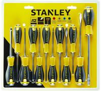 Stanley Tools STA060212 Tournevis standard PH/SL/PZ/TX - jaune/noir (jeu de 12)