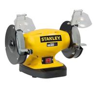 STANLEY - Touret à meuler d'atelier 330W Ø150 mm - Double meule grain 36/60, moteur à induction, affûtage atelier