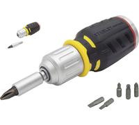 Stanley Tournevis FMHT0-62688 FatMax – 6 embouts, cliquet 40 dents, poignée grip noir
