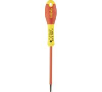 STANLEY 0-65-412 Gamme FATMAX Tournevis Électricien 4 X 100 Mm - Fabriqués En France - Lame En Acier - Revêtement Polyamide Anticorrosion - Poignée Soft Grip - Liaison Quasi Incassable