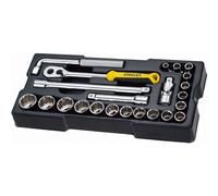 Stanley Transmodule Jeu de Douilles 1/2'', 12 pans, 23 pcs - STMT1-74726