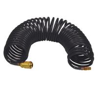 Stanley Tuyau Compresseur d'Air de 10 Mètres 176505XSTN - Tuyau Compresseur - Raccord Rapide Européen - Connexion à un Compresseur d'Air et Outil Pneumatique - Résistant aux Plis - PVC - Noir