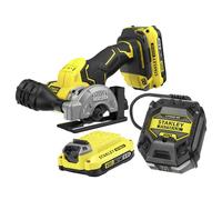 STANLEY V 20 SFMCM300D2-QW Couteau multiusage à batterie + 2 batteries, + chargeur