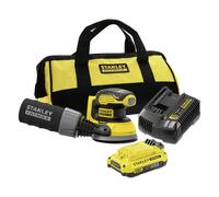 STANLEY V 20 SFMCW220D1S-QW Ponceuse excentrique sans fil + batterie, + chargeur 18 V