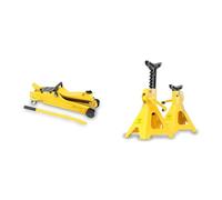 Stanley Voiture STMT81251-1 Cric, Jaune (Gris) & STMT81255-1 Paire de chandelles, Noir