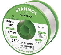Stannol 811008 FLOWTIN TC Fairtin Crystal 600 Bobines de fil à souder 0,7 mm Ø 250 g