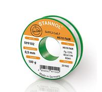 Stannol Fil à souder HS10 Fair Alliage TC Sn99cu1, 0,5 mm, 100 g, 1 pièce, 599102