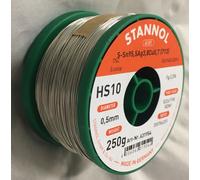 STANNOL Fil De Soudure HS10 2510 Étain 250 Grammes Ø 0,5 Mm Sn95,5Ag3,8Cu0,7