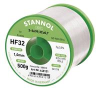 Stannol HF32 3500 Étain à souder sans plomb bobine Sn99,3Cu0,7 REL0 500 g 1 mm