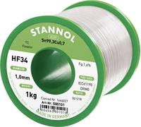 Stannol HF34 1,6% 1,0MM FLOWTIN TC CD 1000G Étain à souder sans plomb bobine, sans plomb Sn99,3Cu0,7 ORM0 1000 g 1 mm