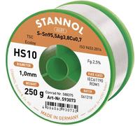 Stannol HS10 2510 Étain à souder sans plomb bobine Sn95,5Ag3,8Cu0,7 ROM1 250 g 1 mm