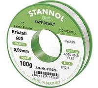 Stannol Kristall 600 Fairtin Étain à souder sans plomb sans plomb Sn99,3Cu0,7 REL0 100 g 0.5 mm G