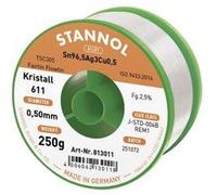 Stannol Kristall 611 Fairtin Étain à souder sans plomb sans plomb Sn96,5Ag3Cu0,5 REM1 250 g 0.5 mm