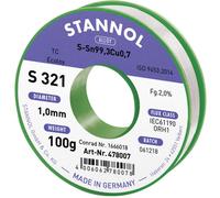 Stannol S321 2,0% 1,0MM SN99,3CU0,7CD 100G Étain à souder sans plomb sans