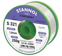Stannol S321 2,0% 1,0MM SN99CU0,7CD 250G Étain à souder sans plomb sans plomb,