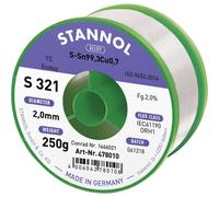 Stannol S321 2,0% 2,0MM SN99,3CU0,7 CD 250G Étain à souder sans plomb sans