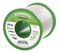 Stannol ZV16 Étain à souder sans plomb sans plomb Sn99,3Cu0,7 REL0 1000 g 1 mm