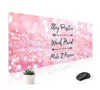 Stanoha Tapis de souris de jeu - Grand clavier mignon - Pour ordinateur de bureau - Ordinateur portable - XXL - Long géant - Grand kawaii - Esthétique - Joli design féminin - Pour femme et fille