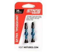 NoTubes Valve Tubeless Sclaverand Aluminium - 2 pièces bleue SV 35 mm