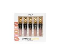 STANSOUT Diamond Luster Lip Gloss Bundle - 5 Pack - Nouvel Emballage exquis - Fancy Warm Light Pink Sugar Bare - Vitamin E & Argan Oil Infuse