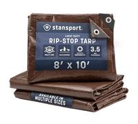 StanSport Light-Duty Rip-Stop Tarp 8' x 10' -Brown Bâche de Camping Mixte, Multicolore, Taille Unique