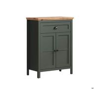 ebuy24 Commode Stanton vert, décor chêne