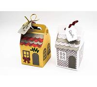 Stanzenshop Kit de découpe pour une boîte de motifs hivernaux, boîte cadeau, boîte de découpe, matrice de découpe de Noël, maison, découpage de Noël