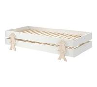 STAPEL - Lot de 2 Lits Empilables 90x200cm Blancs Smiley - Altobuy Blanc G
