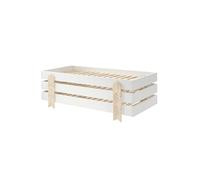 STAPEL - Lot de 3 Lits Empilables 90x200cm Blancs Flèche - Altobuy Blanc