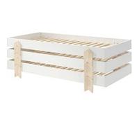 STAPEL - Lot de 3 Lits Empilables 90x200cm Blancs Flèche - Altobuy Blanc