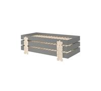STAPEL - Lot de 3 Lits Empilables 90x200cm Gris Puzzle -