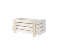 STAPEL - Lot de 4 Lits Empilables 90x200cm Blancs Smiley -